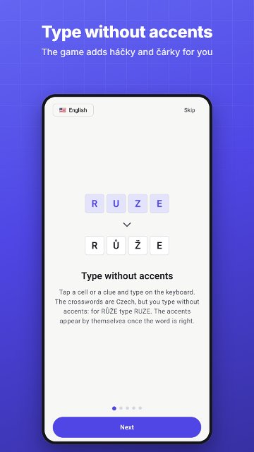 Type without accents. The game adds háčky and čárky for you