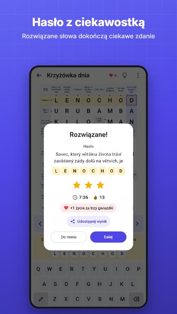 Hasło z ciekawostką. Rozwiązane słowa dokończą ciekawe zdanie