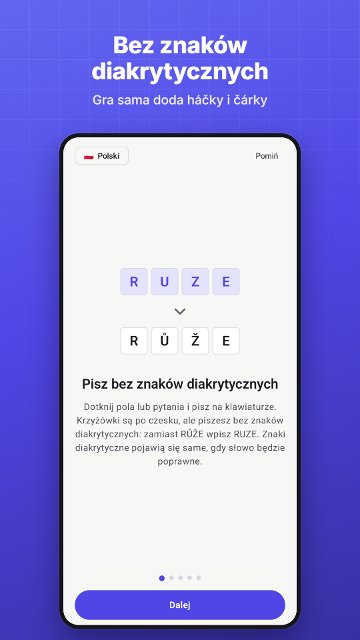 Bez znaków diakrytycznych. Gra sama doda háčky i čárky