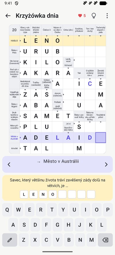Krzyżówka szwedzka w telefonie
